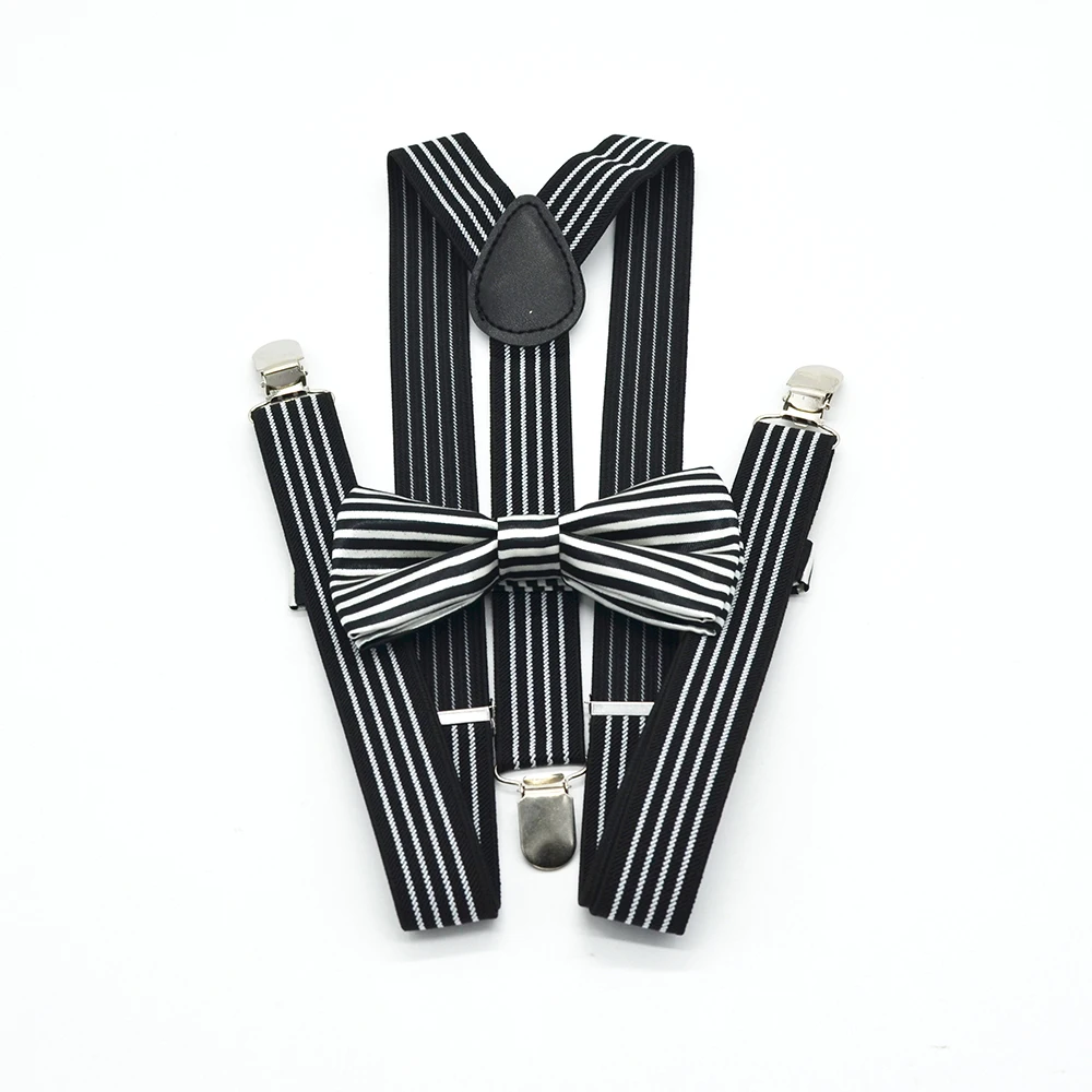 Новый стиль для взрослых 3 подтяжки в полоску набор с 3 металлическими зажимами Свадебный праздник