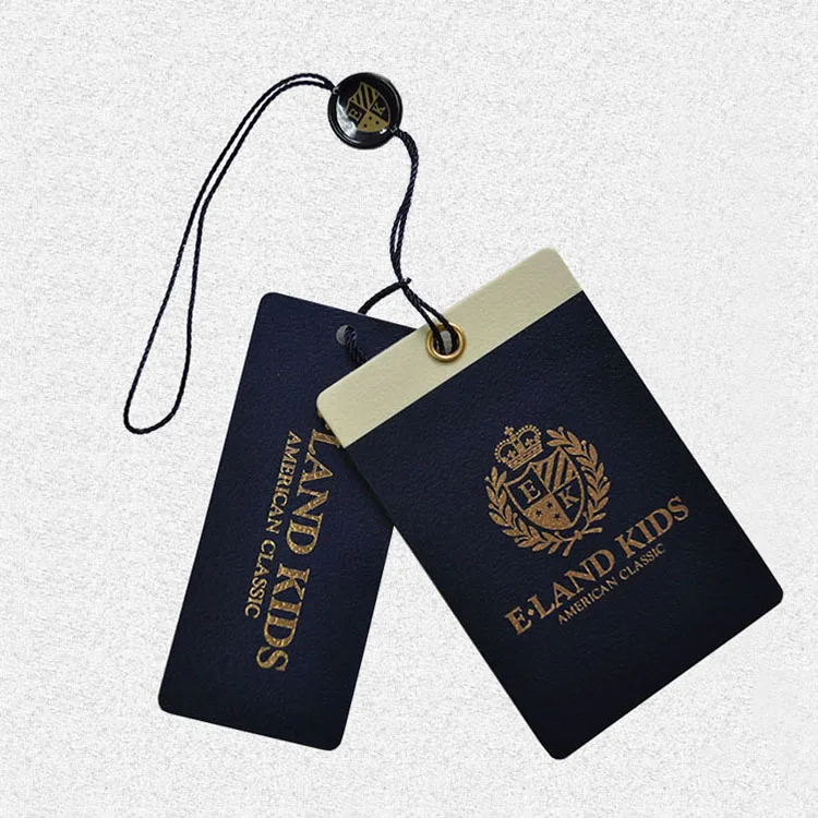 FSC Certified Excellent Quality Black Paper Custom hang tags For Clothes