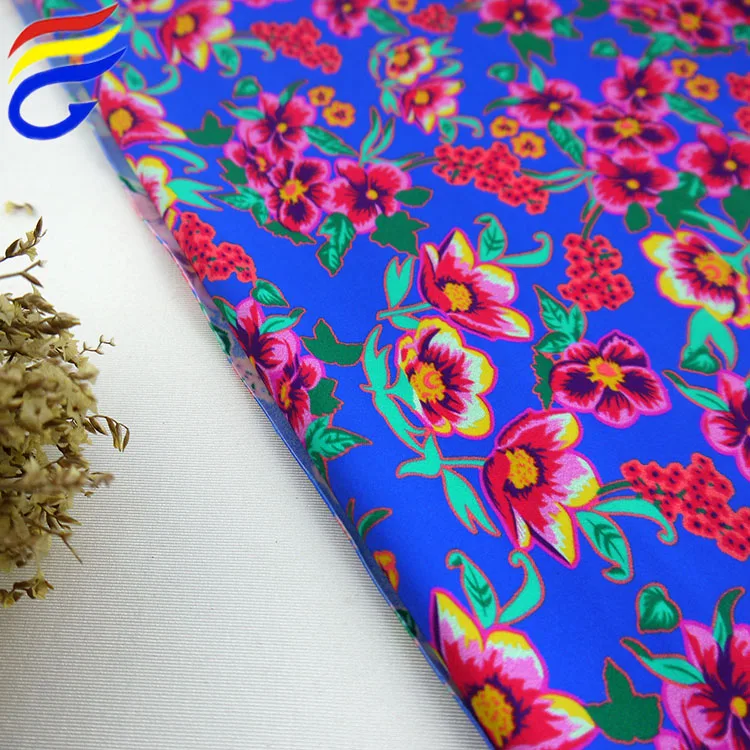Hot sale digital printed nylon lycra jersey knit fabric flower