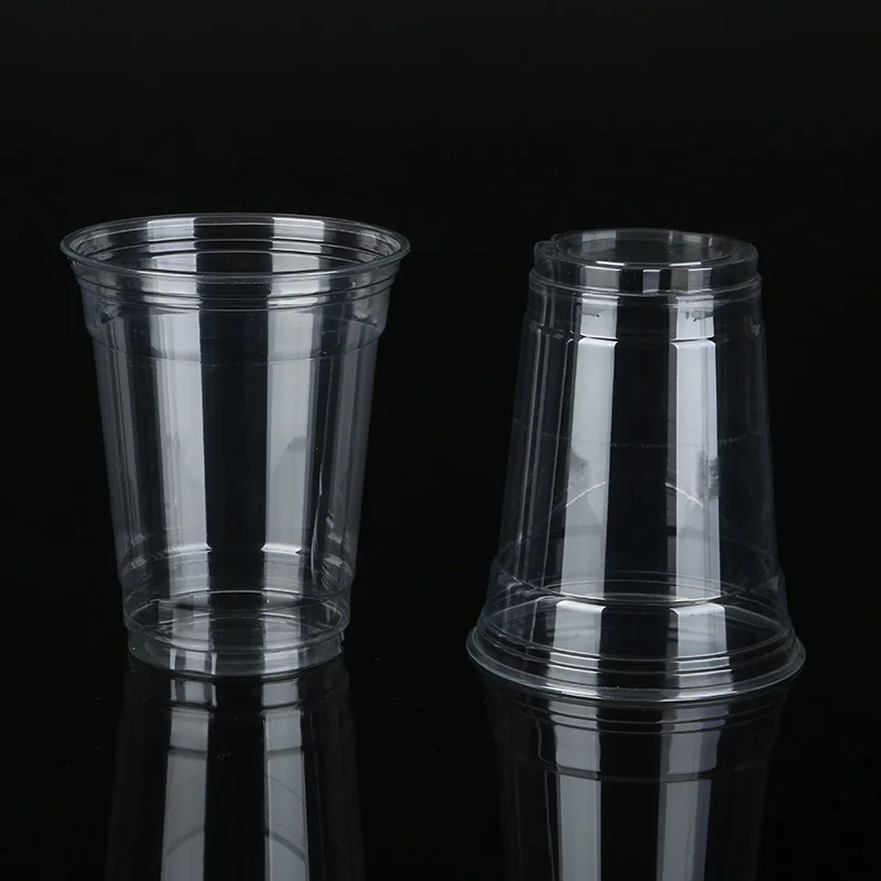 ZFCUP 350ml Disposable PET Plastic Cup for Icecream 12 oz Plastic Cups