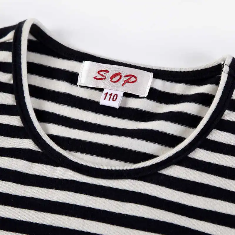 Wholesale Girls Dresses For Summer Season Child Clothes Kids Girl Casual Knitted Striped Frock Fashional Cotton Tshirt Dress