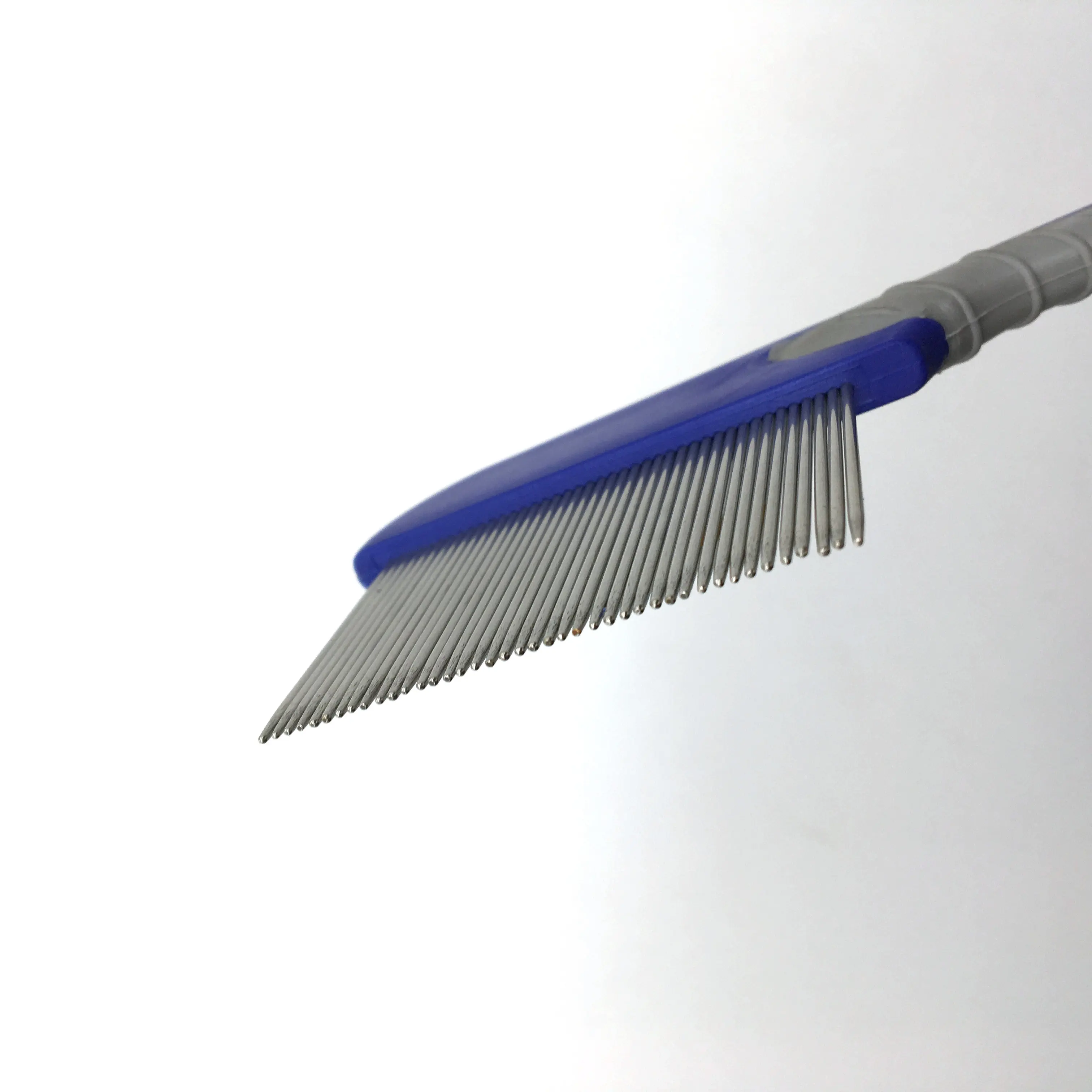 Long Rubber Anti Slip Plastic Handle Human Hair Lice Tick Louse Nit Flea Cleaning Removing Comb