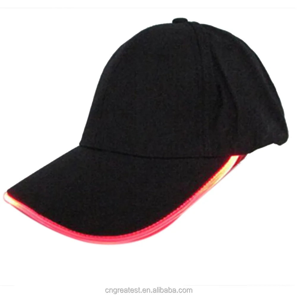 High Quality Plain Cotton Blank LED Baseball Hat Wholesale
