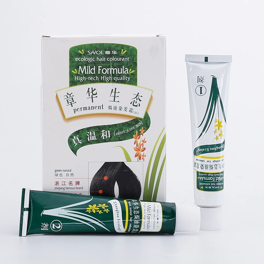 
Well-known Brand Allergy Free No Ammonia No PPD Natural Black Ecological Hair Color 