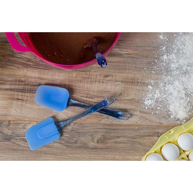 
LFGB Approval Food Grade Silicone Kitchen Spatula Reusable Silicone Cake Baking Pastry Scraper 