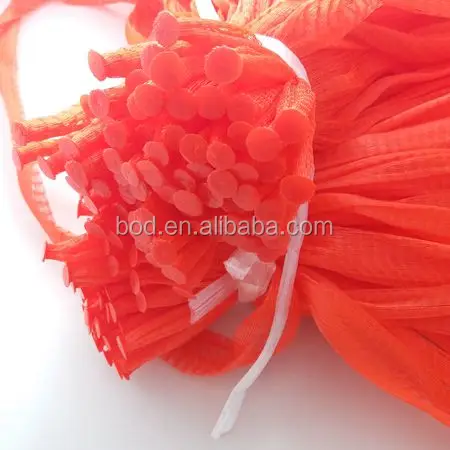 Plastic elastic mesh bag for oranges fruit