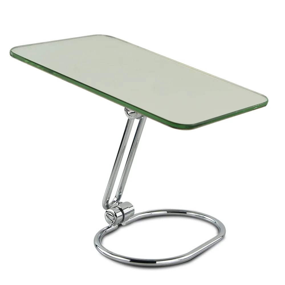 Single-Sided Stainless Steel Base Portable Folding Rectangle Hanging Travel Mirror Desktop Cosmetic Mirror