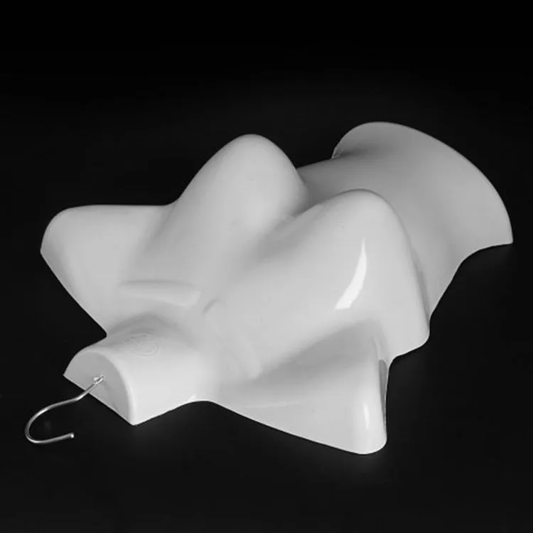 XINJI Wholesale Fashionable Female Plastic Half Body Form Mannequin Black With Metal Hook