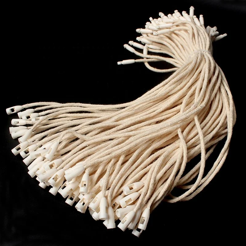 В наличии, оптовая продажа, обычная одноцветная хлопковая Вощеная пластиковая пуля, подвесная бирка, уплотнительный замок для одежды