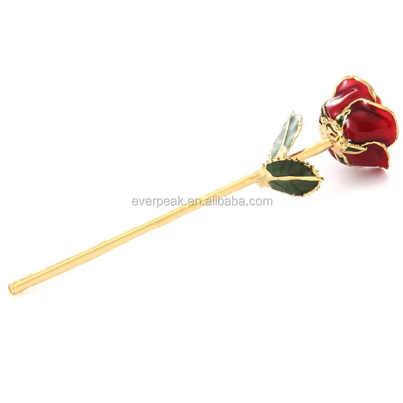 Wholesale Gold Rose With Gift Box and Certificate 24k Gold Plated Real Rose For Valentines Day