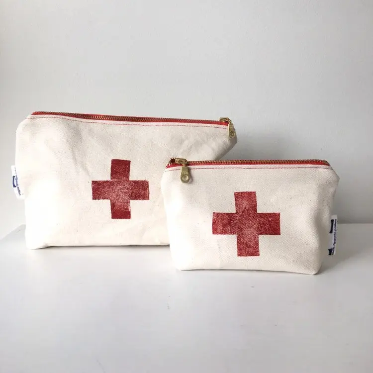 wholesale custom print Canvas Coin Pouch with Zipper