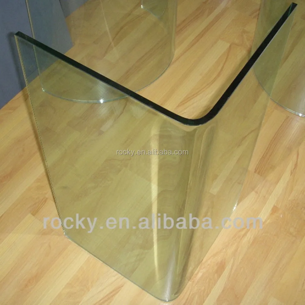 
Qingdao Rocky high quality best price 3mm-19mm thickness curved glass shelf 