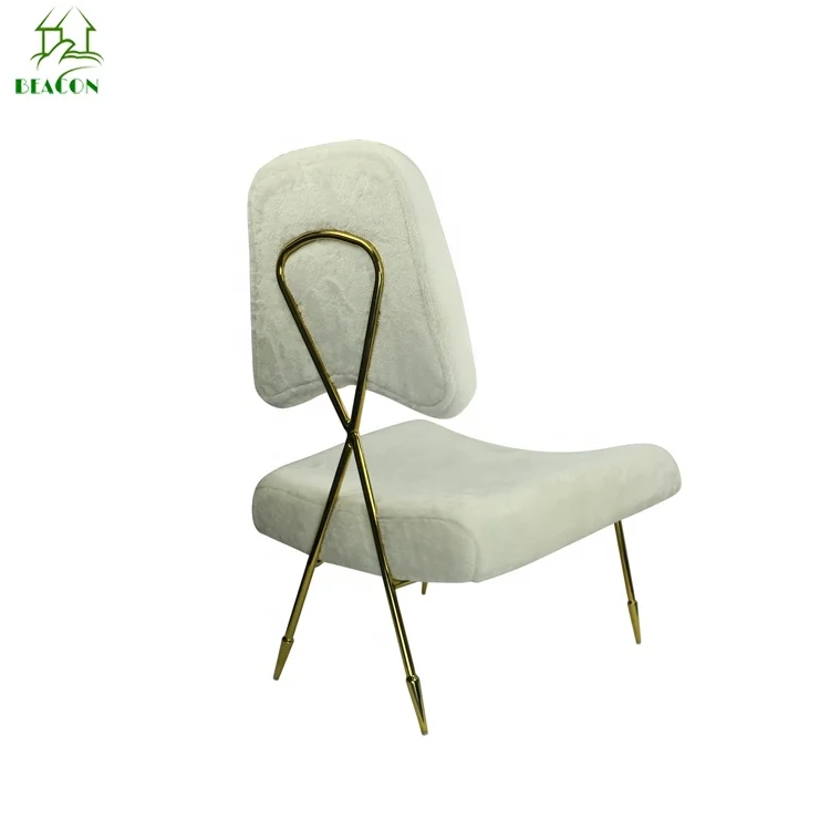 Modern design Jonathan Adler white fur chair