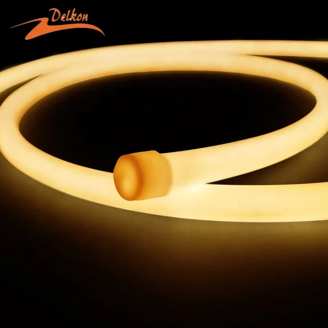 LED Silicone Neon Strip 20x20 mm 20mm Diameter Led Neon Tube 360 Degree Round LED Neon Rope Light