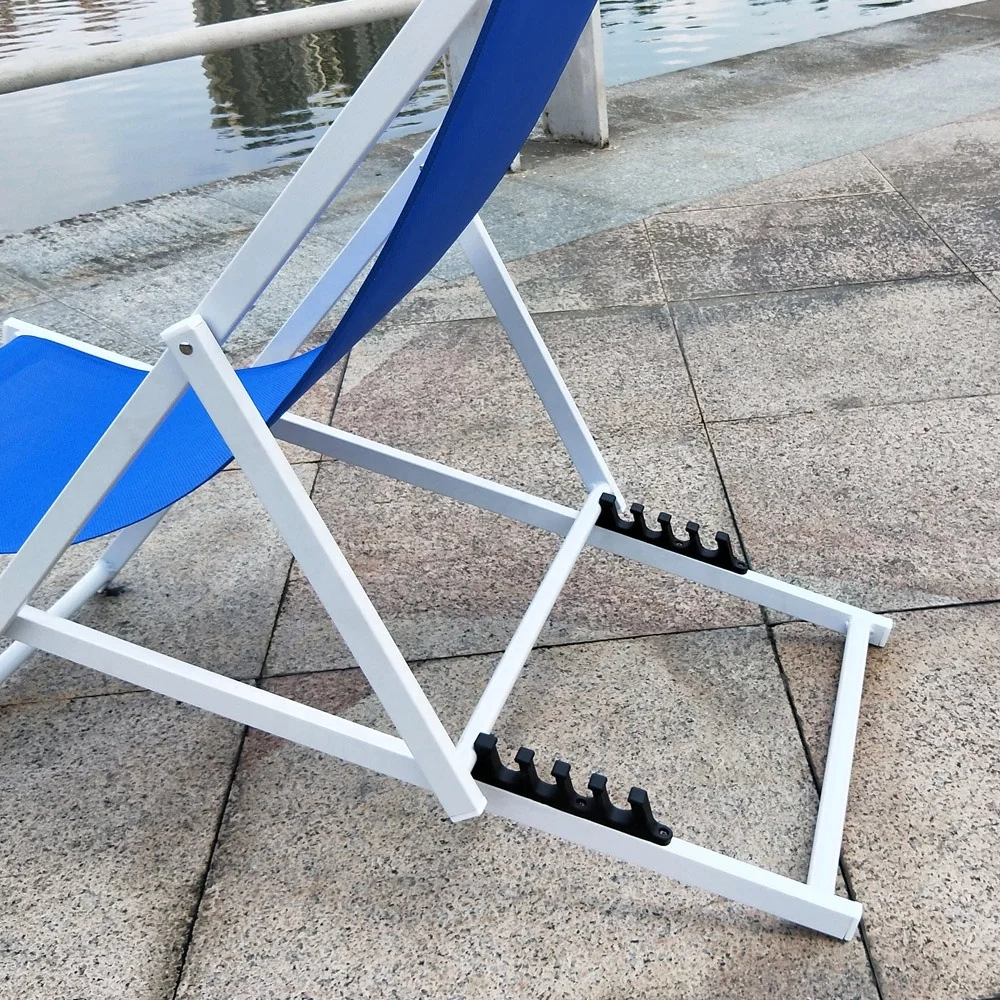 Outdoor Aluminum Camping Furniture Folding Beach Sling Chair  Chair Swimming Pool Sun Lounger Deck Chair