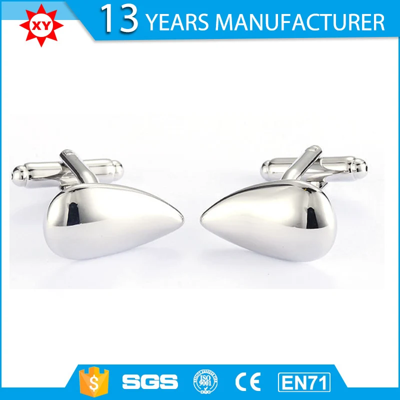 Customized fashion simple business gifts metal copper gold-plated cufflinks