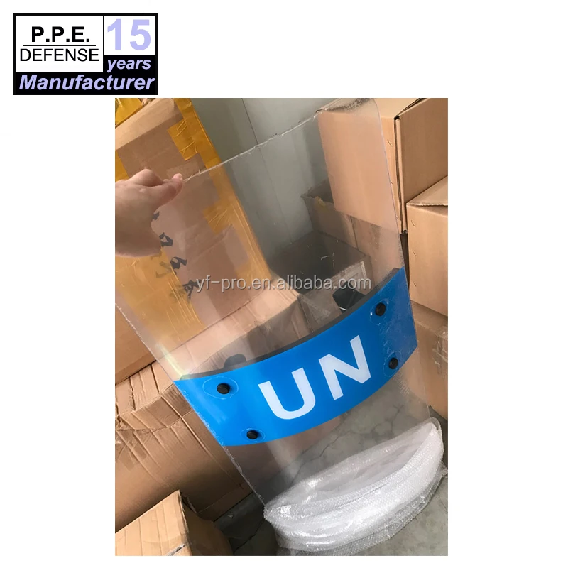 UV PC plate riot shield for security