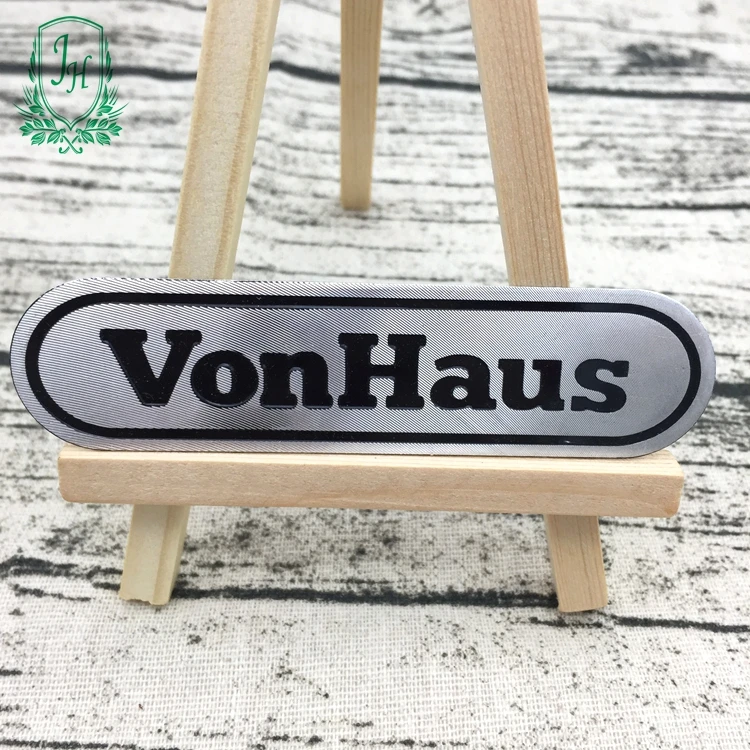 Customized Aluminum Metal Name Plate Stainless Steel Aluminum Engrave Nameplate Metal Brand Name Raised Metal Logo Plates