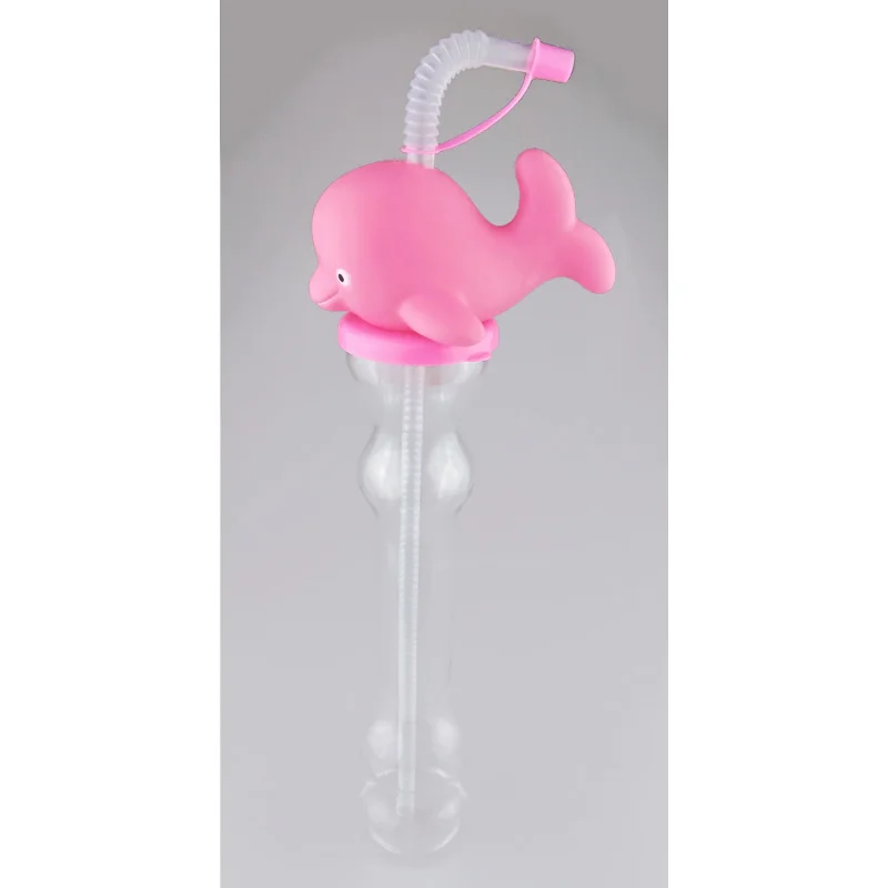 
370ml PET Plastic Slush Yard Ice Cup with straw 