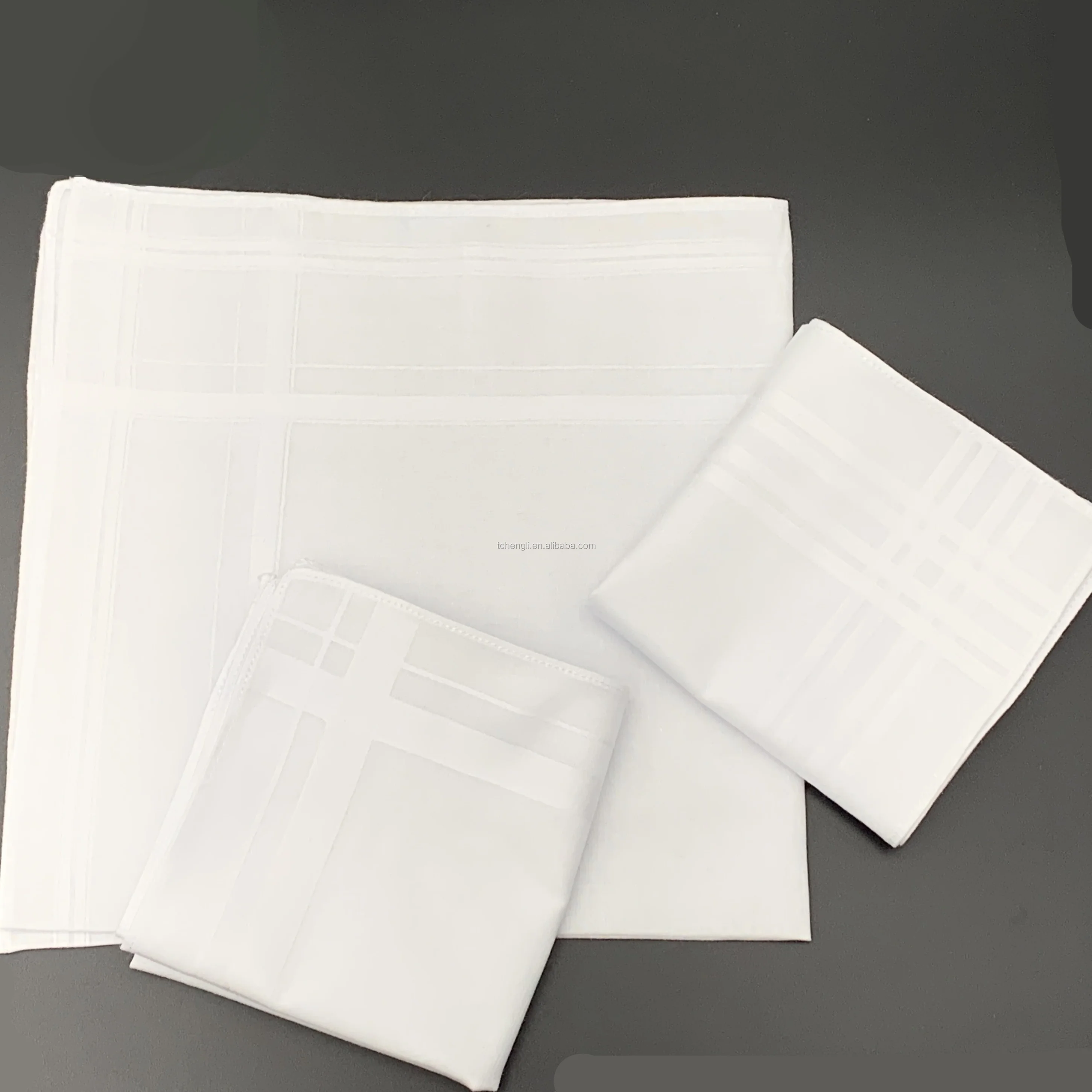 Мужской Белый Высококачественный атласный носовой платок из мягкой хлопчатобумажной ткани оптом