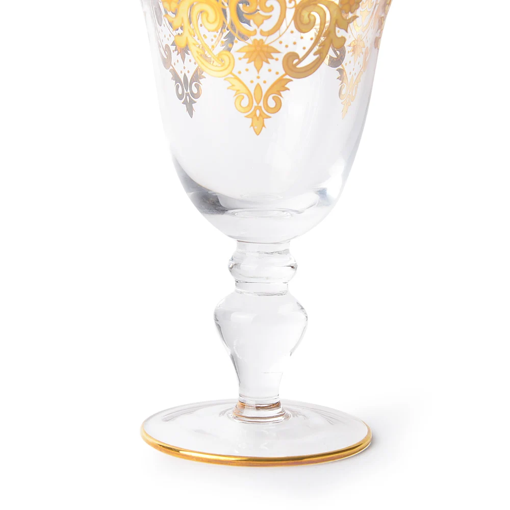 6PCS/Set Eco-friendly Tea Cup Sets of Arabic Juice Cup and Deluxe Eco-friendly  Daily Use Gold Tea Cup