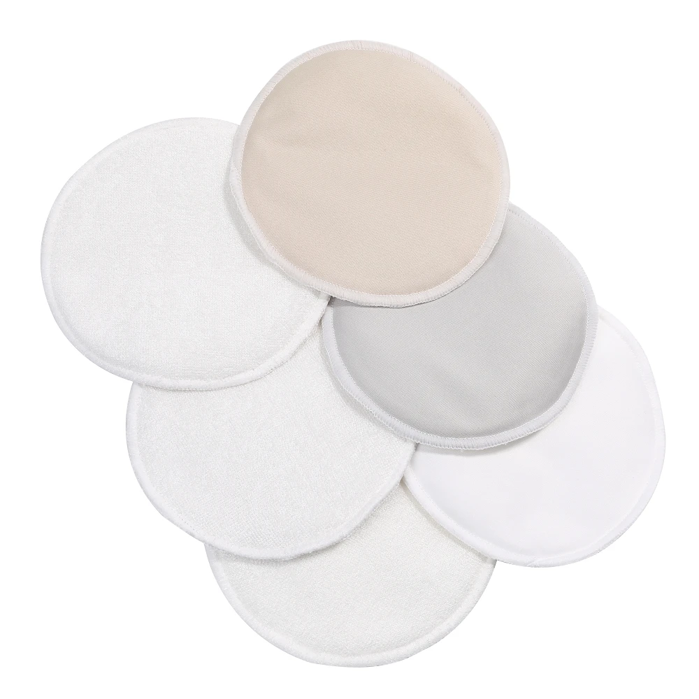 
amazon hot selling soild color bamboo nursing pads customized pads 