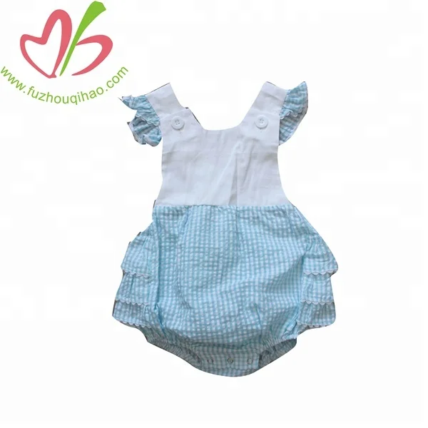 
wholesale seersucker baby bodysuit romper baby clothes newborn romper baby girl bubble 