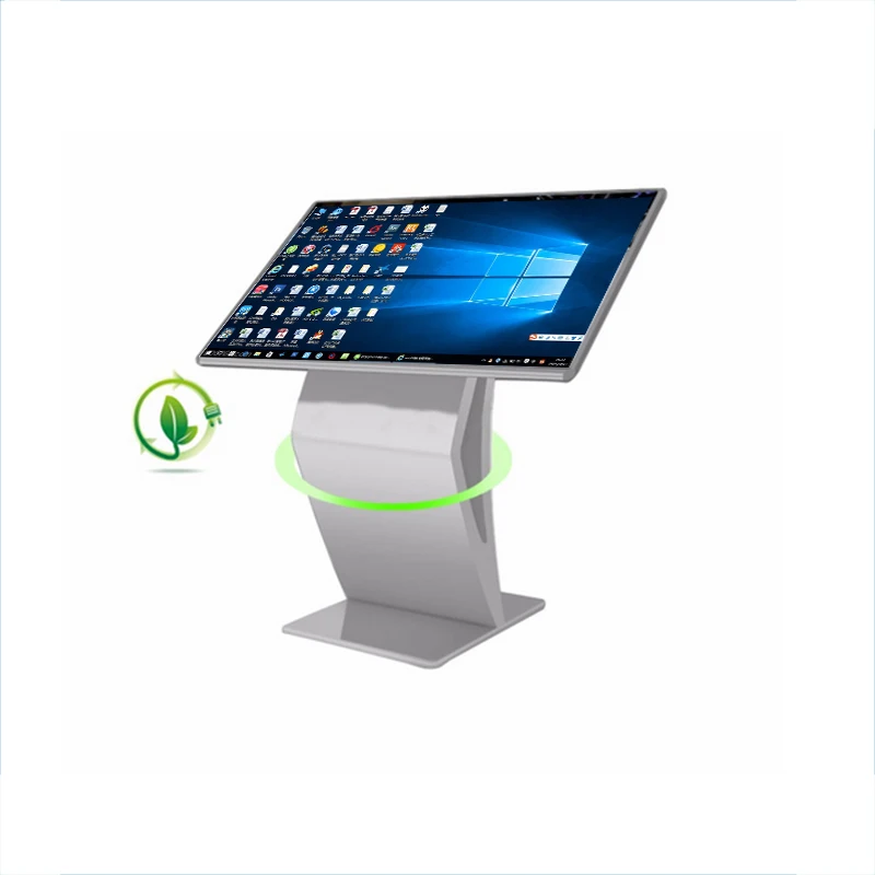 55 Inch Totem LCD with Multi Point Touch Screen,battery lcd advertising display