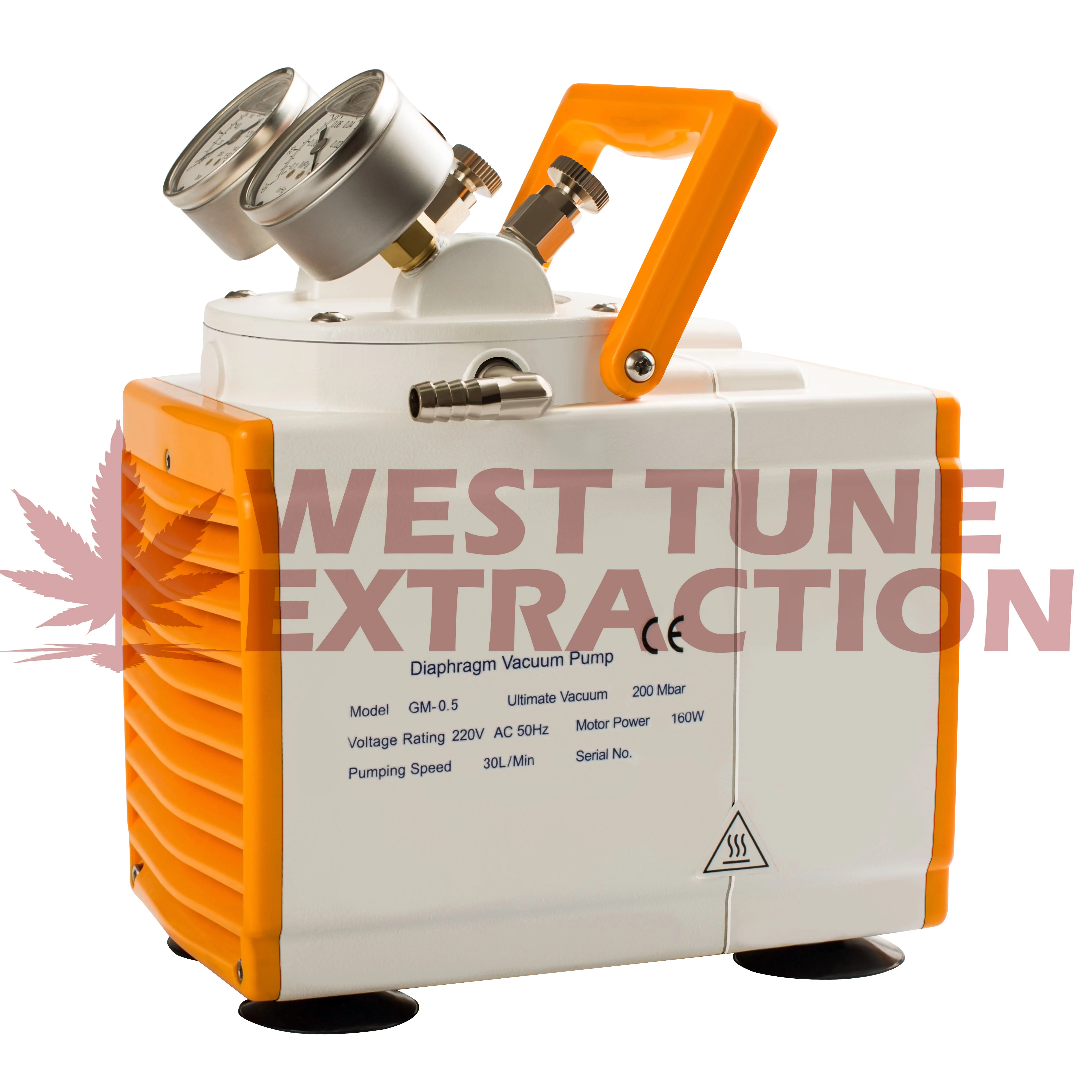 West Tune GM-0.5 Lab PTFE Chemical Vacuum Pneumatic Diaphragm Pump with 30L/min flow