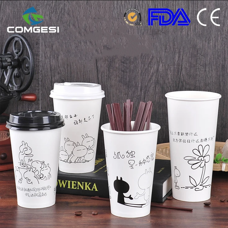 
USA Canada Factory New 8oz 12oz 16oz Ripple Double Single Wall Disposable Kraft Paper Coffee Soup Hot Paper Cup With Lid 