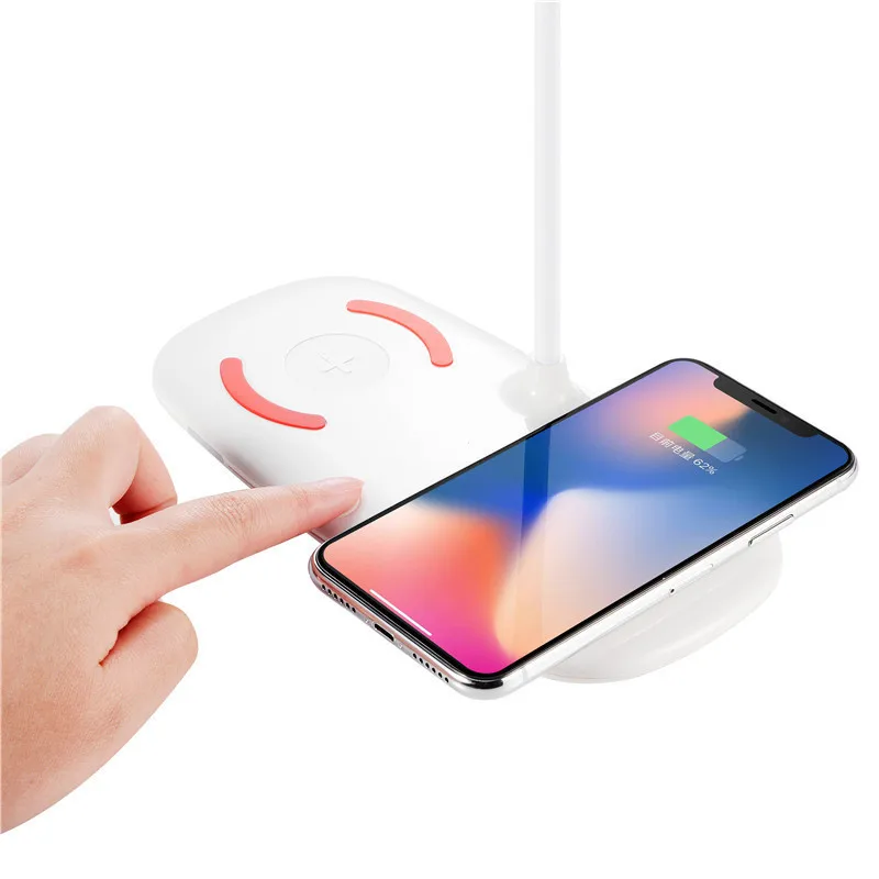 
Mobile phone fast charger wireless desk lamp led bedside table lamp with desk LED light 