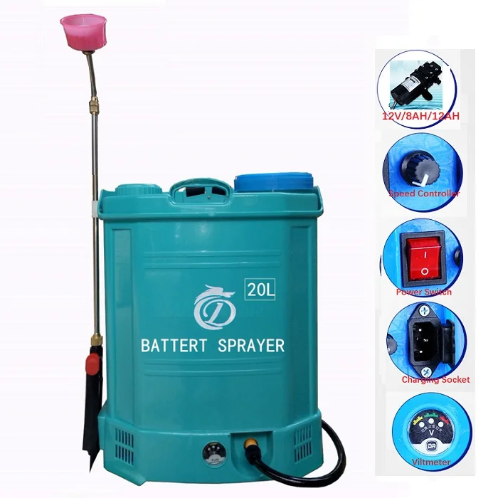 (Высшее качество) 20 л сельскохозяйственный перезаряжаемый опрыскиватель, ранец с аккумулятором