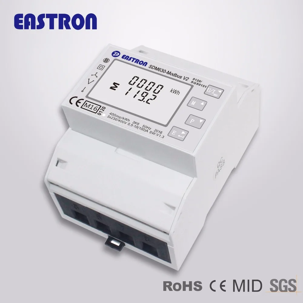 SDM630-Modbus V2 Three Phase Modbus Energy Meter, Bi-directional, RS485 RTU, MID Approved