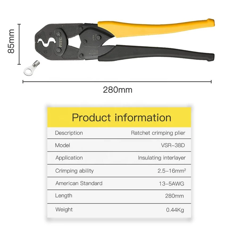Hand Operated VSR-38D Ratchet Crimping Plier Electric Crimping Tool