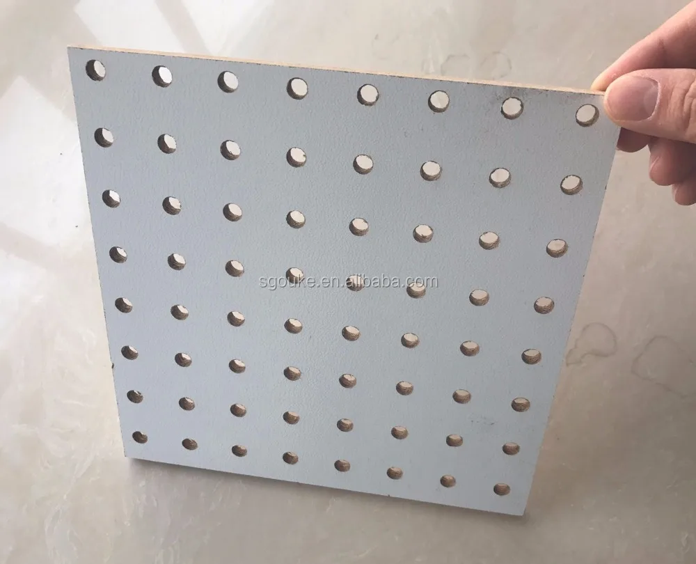 5.5mm whitepegboard shelf/ painting /pvc decorative pegboard/mdf pegboard