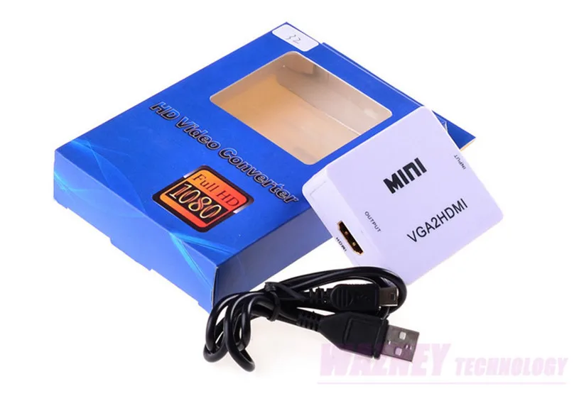 Mini HDMI to VGA Converter Box HD 1080P VGA2HDMI HDMI2VGA AV VGA to HDMI Audio Video Adapter For PC Laptop DVD to HDTV