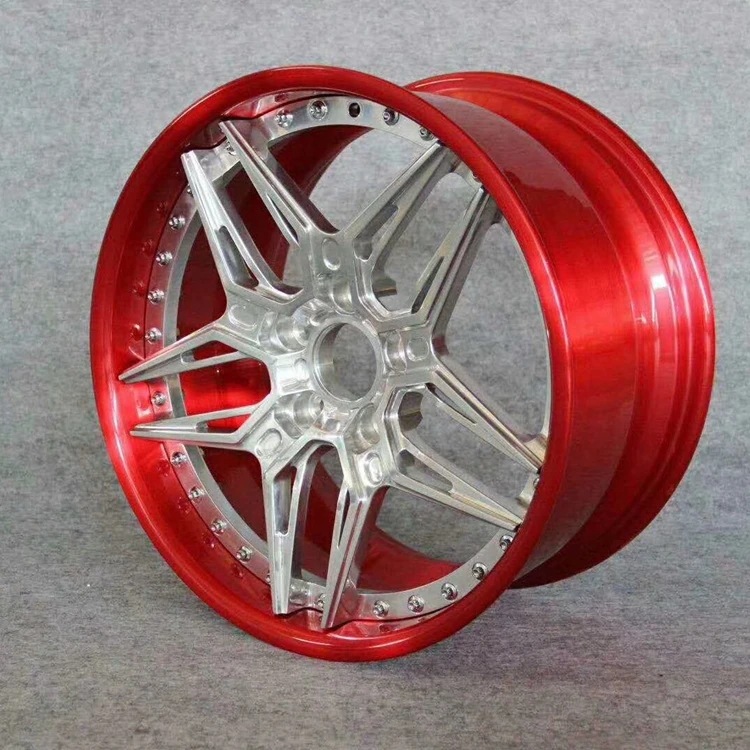 Customized forged wheels 2 piece alloy wheel rims for car