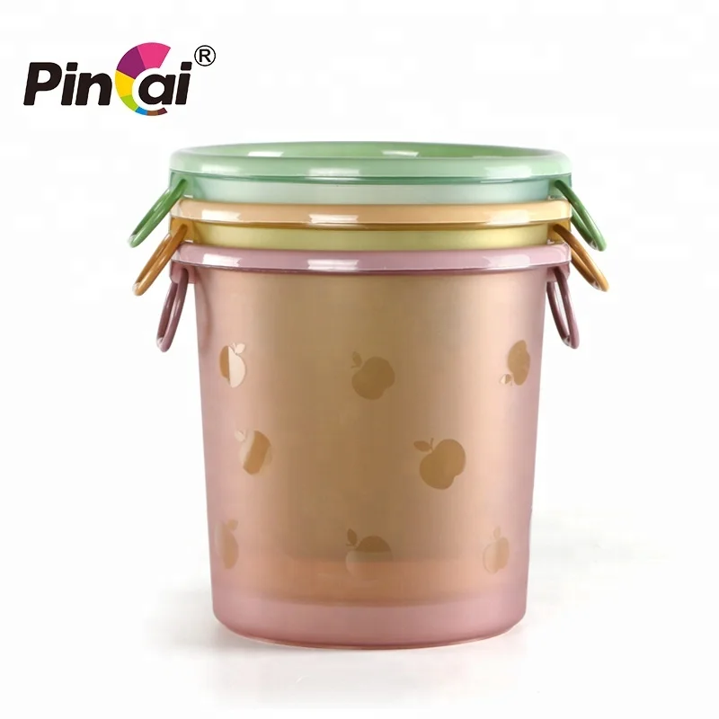 Good quality matte transparent dust bin trash can plastic waste bins for home/office