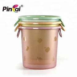 Good quality matte transparent dust bin trash can plastic waste bins for home/office
