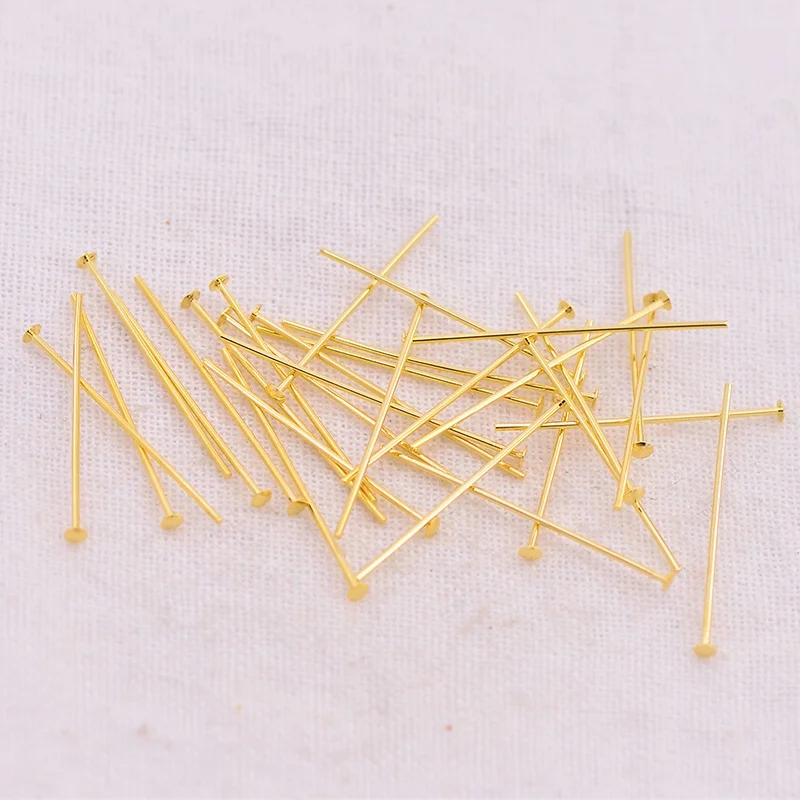 Изготовление серег Аксессуары 23 мм Золотая круглая шпилька