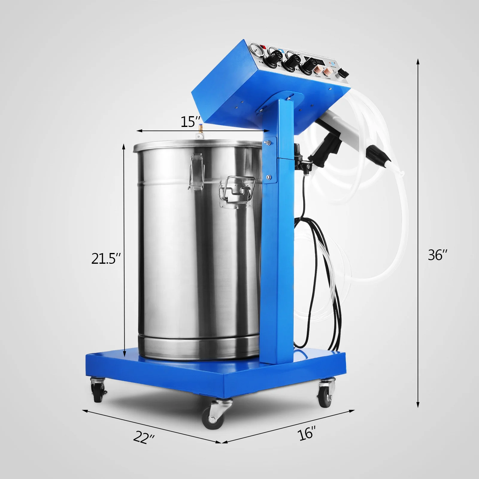 WX-958 Digital Display type Electrostatic Powder Coating Machine with 45L powder hopper