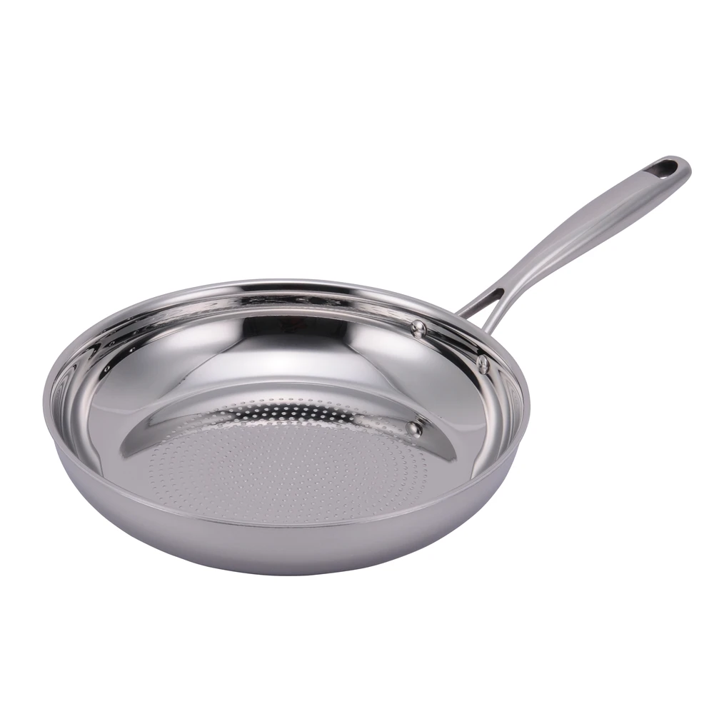 wholesale price best dishwasher safe tri-ply stainless steel physical devided non-stick frying pan