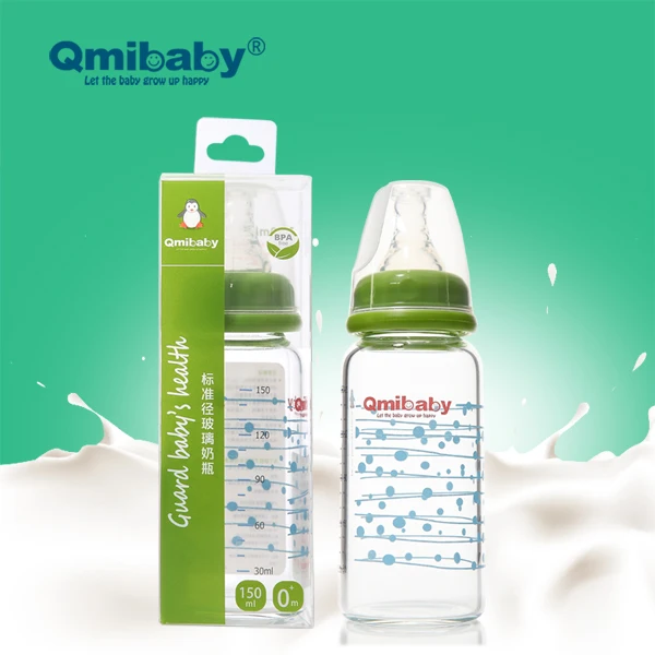 
Wholesale Standard-cablier glass baby feeding bottle milk bottles 