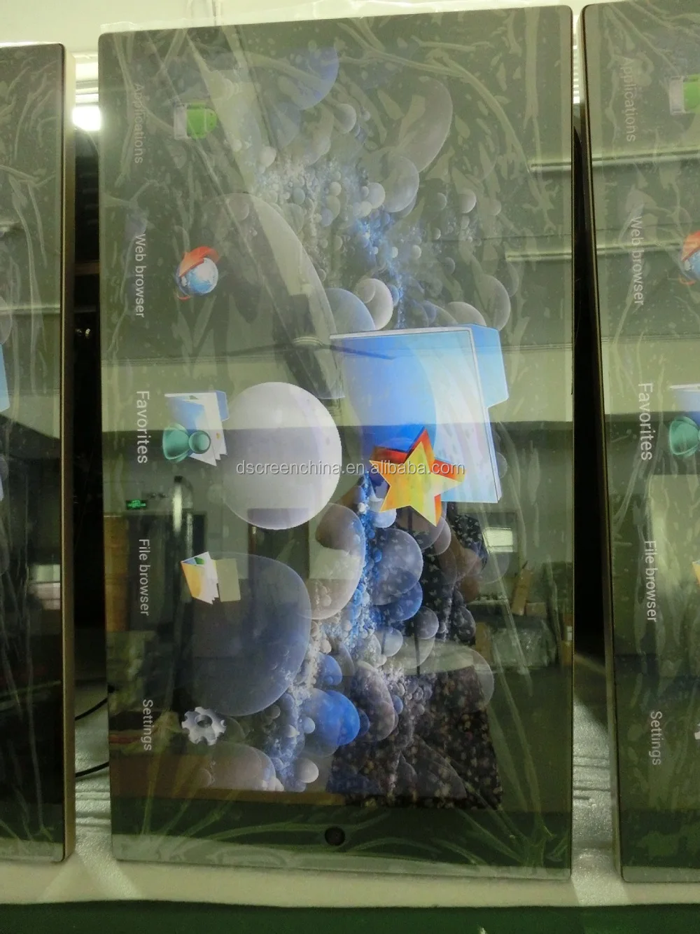 Wall Mount LCD Magic Mirror Advertising Player With Motion Sensor