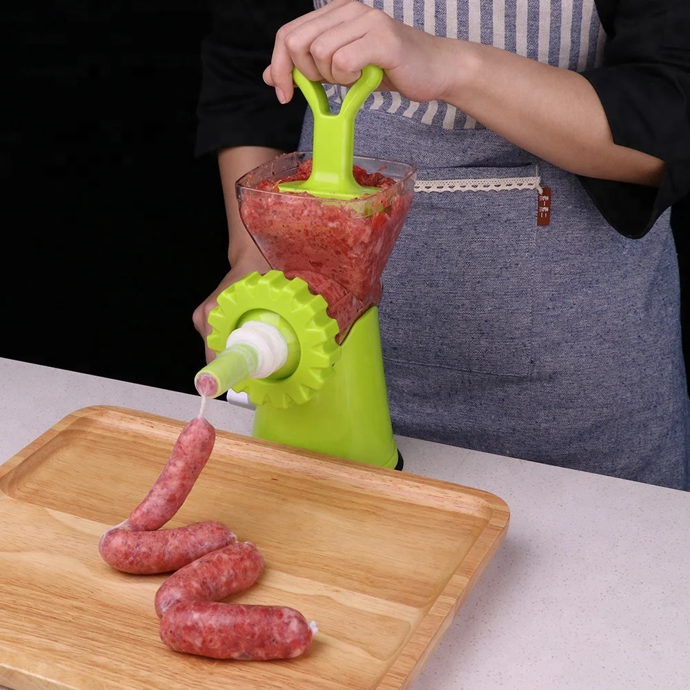 Plastic Manual Meat Grinder with Sausage Filling