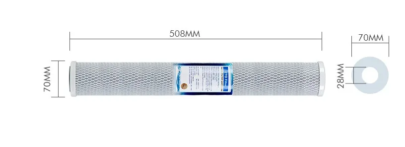 Ran CTO Filter Udf Water Filter Cartridge Block Filter OEM Activated Carbon Electric White 10 Inch Under Sink Activated Carbon