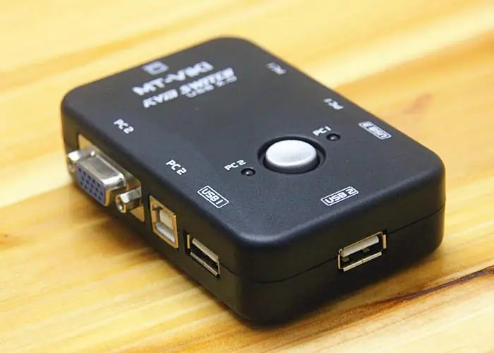 MT-VIKI MT-201UK-CH New USB KVM Switch Switcher 2 Port VGA SVGA Switch Box USB 2.0 Mouse Keyboard 1920*1440