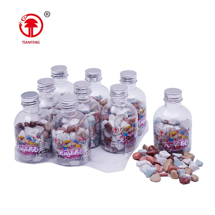 High quality stone chewy candy milk chocolate flavor rock stone candy soft chewy fruit candy
