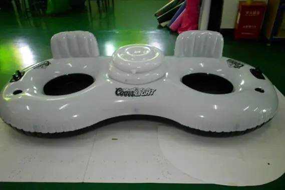 
inflatable river run 2-Person Water Tube Float with Cooler 