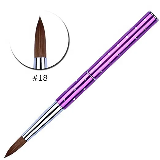 High Quality 100% Pure Kolinsky Hair Germany Sable Brush Professional Metal Handle Acrylic Nail Art Brush